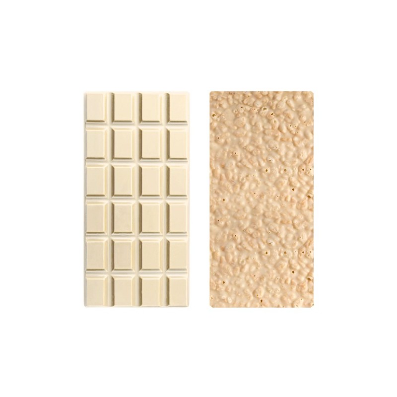 Tablette de chocolat blanc au riz soufflé