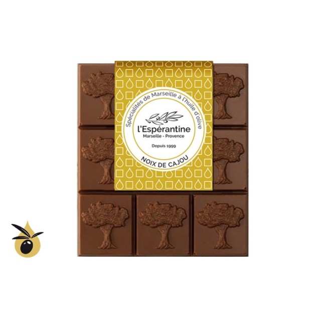 Tablette Olivier Lait – Milk Chocolate with Cashew Nuts