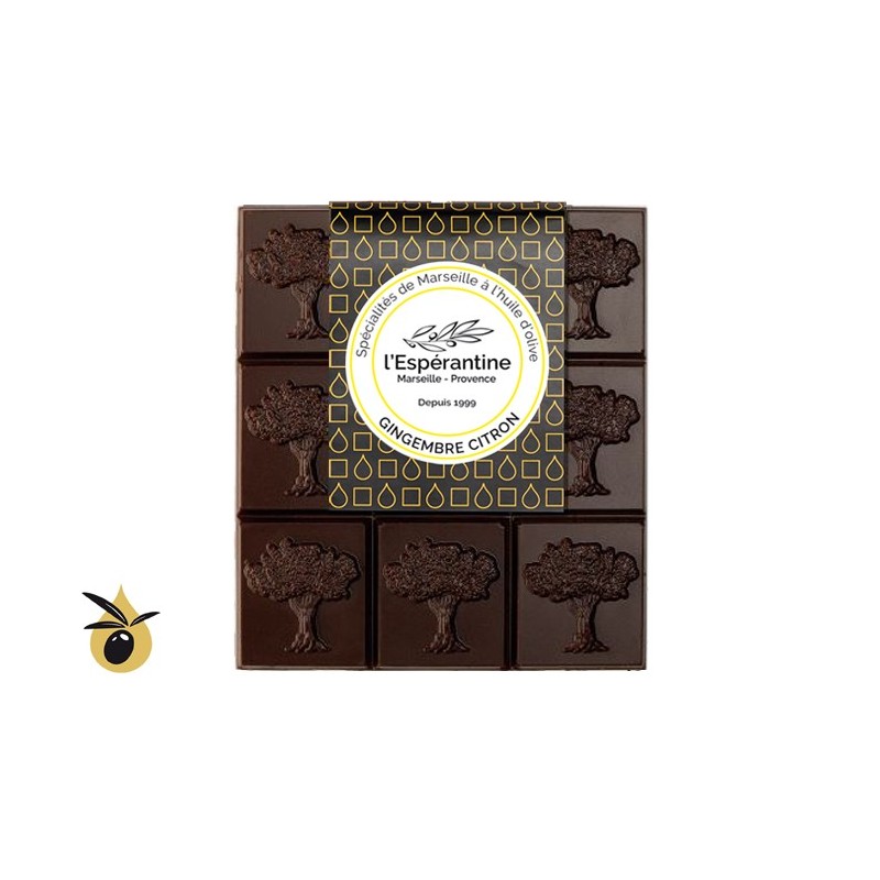 Tablette Olivier Noir – Dark Chocolate with Lemon & Ginger