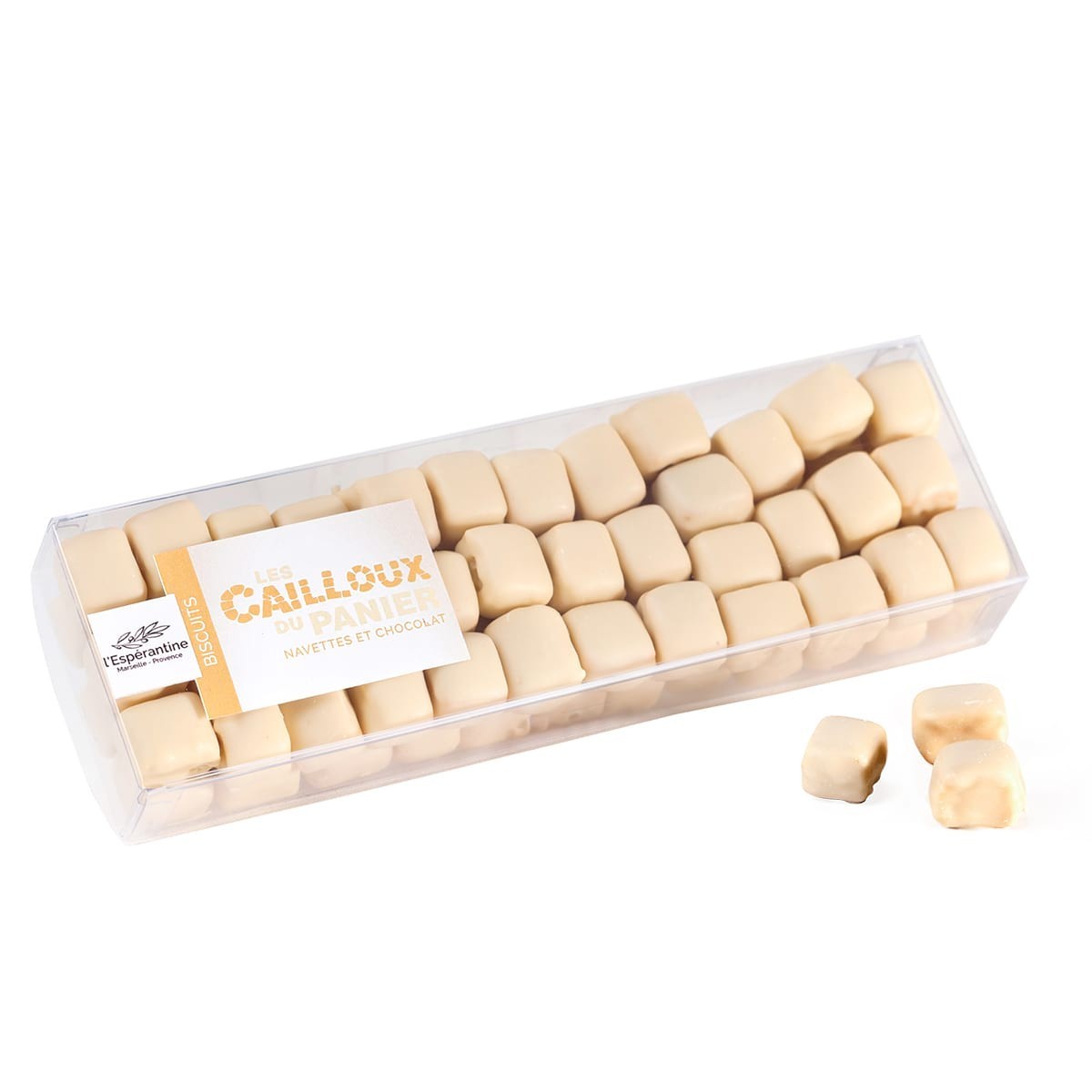 Cailloux du Panier – White Chocolate Biscuit Navettes