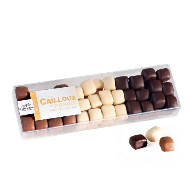 Biscuit à l'huile d'olive 3.8%, enrobé de chocolat