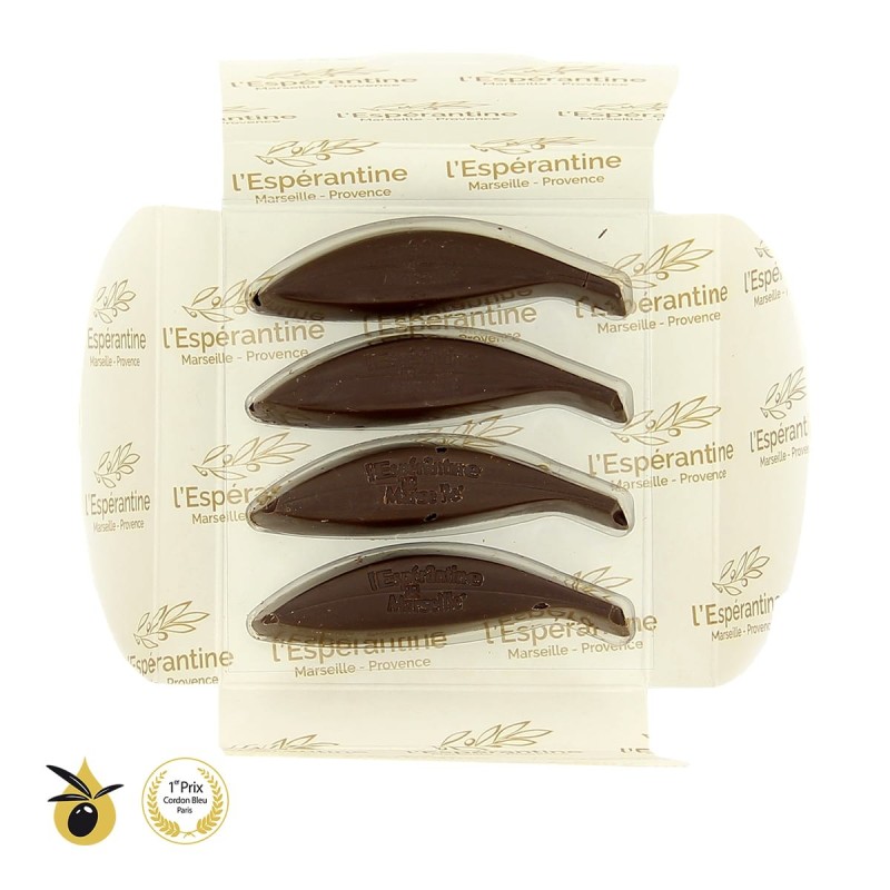 Boîte Athéna Praliné Noir | 4 Espérantines au chocolat noir