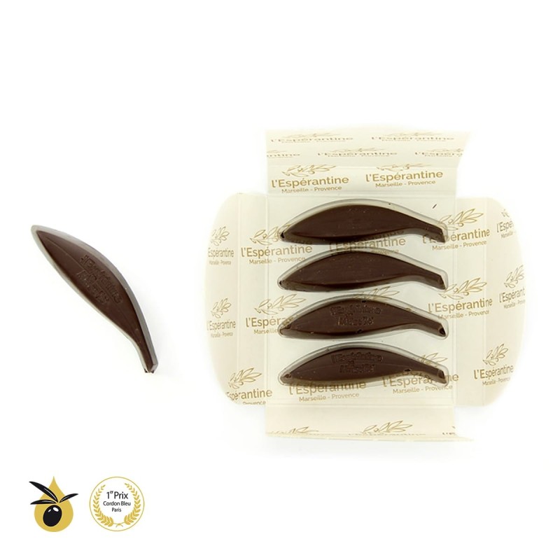 Boîte Athéna Praliné Noir | 4 Espérantines au chocolat noir