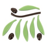 Petit Rameau d'olivier en chocolat - 12 pièces Espérantines Verte