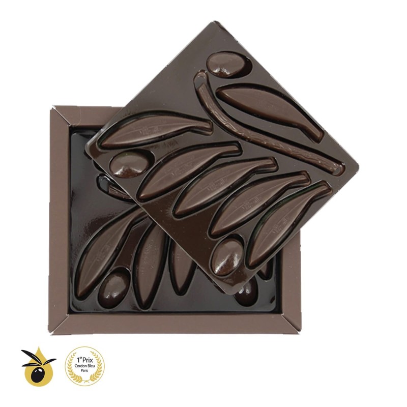 Bonbon de chocolat noir à l'huile d'olive