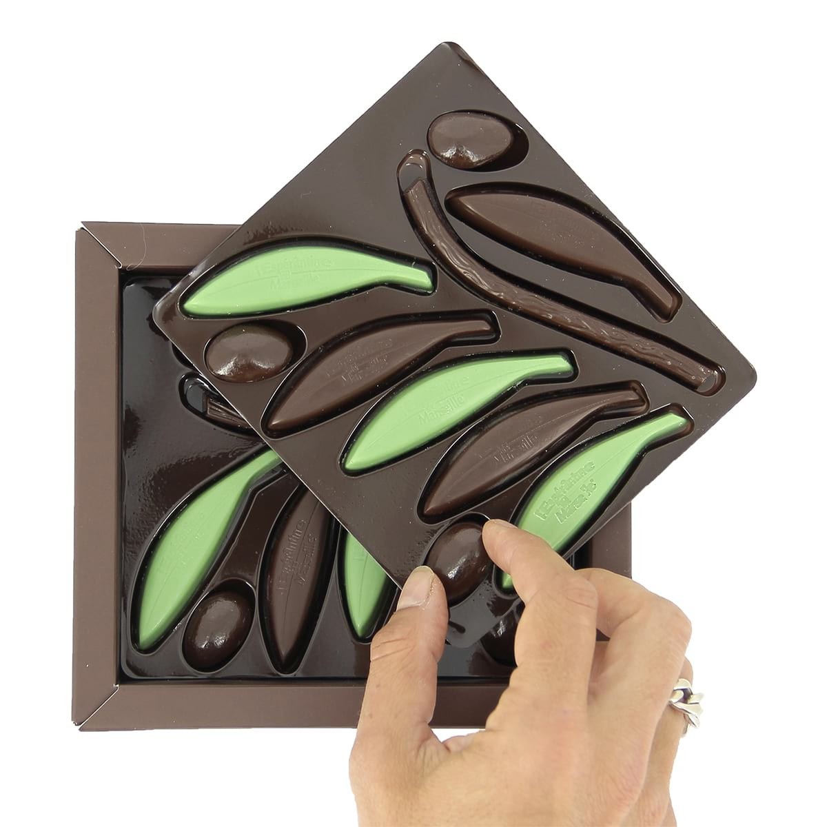 Petit Rameau Mixte - Coffret Espérantines vert amande et tout chocolat noir