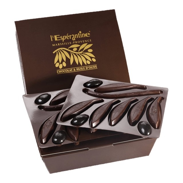 Petit Rameau d'olivier au chocolat noir - Espérantines de Marseille