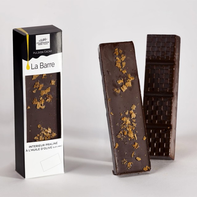 Barre Chocolat Noir – Dark Chocolate & Feuilletine Praliné