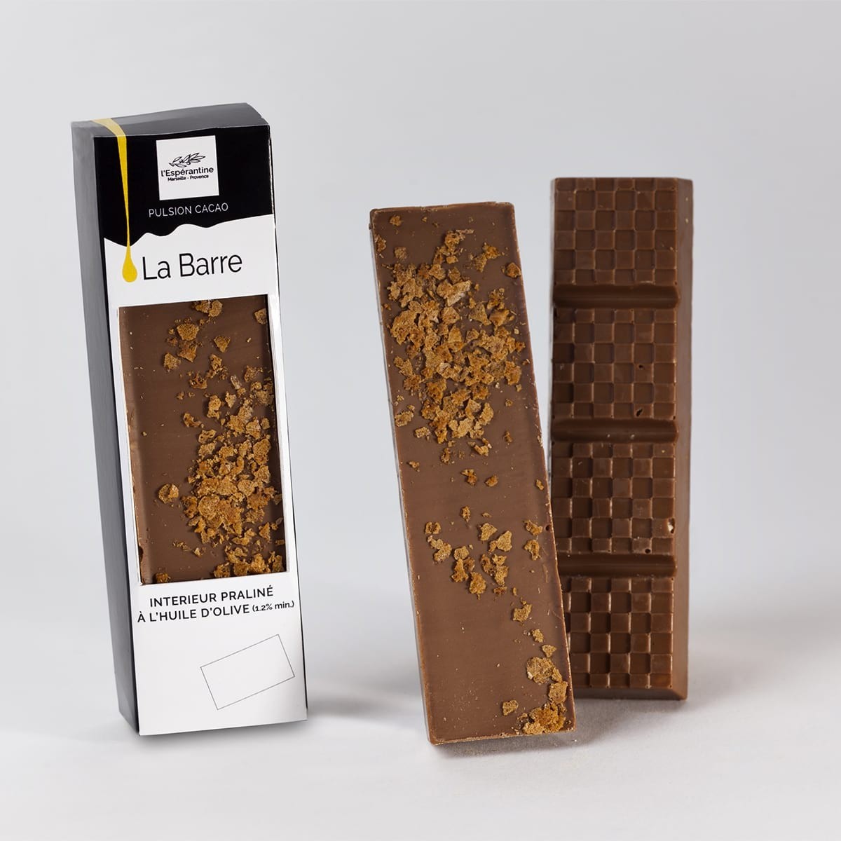Barre Chocolat Lait – Milk Chocolate & Feuilletine Praliné