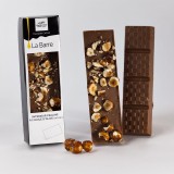 Barre de chocolat aux noisettes caramélisées et à l'huile d'olive 1.3%