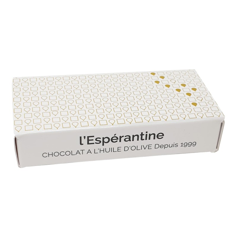 Duo d'Espérantine vert amande - Chocolat à l'huile d'olive
