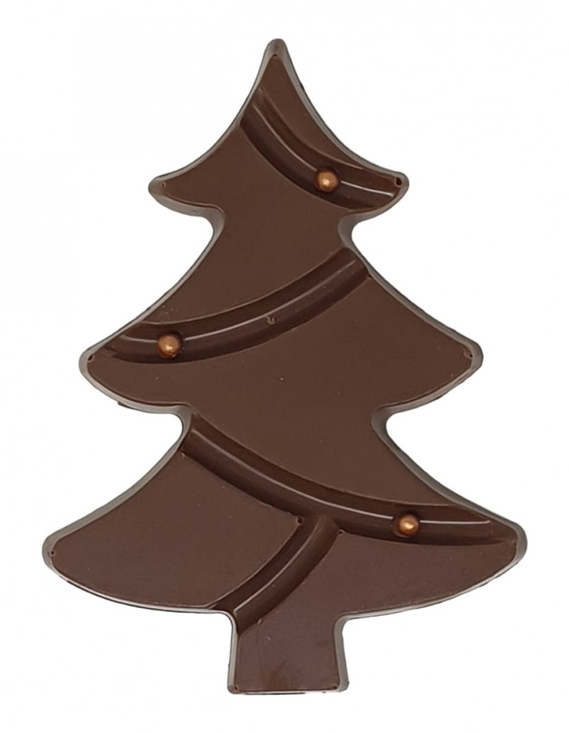 Sapin de Noël en chocolat noir x3 - Joyeux Noël 