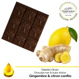 Tablette Olivier Noir – Dark Chocolate with Lemon & Ginger
