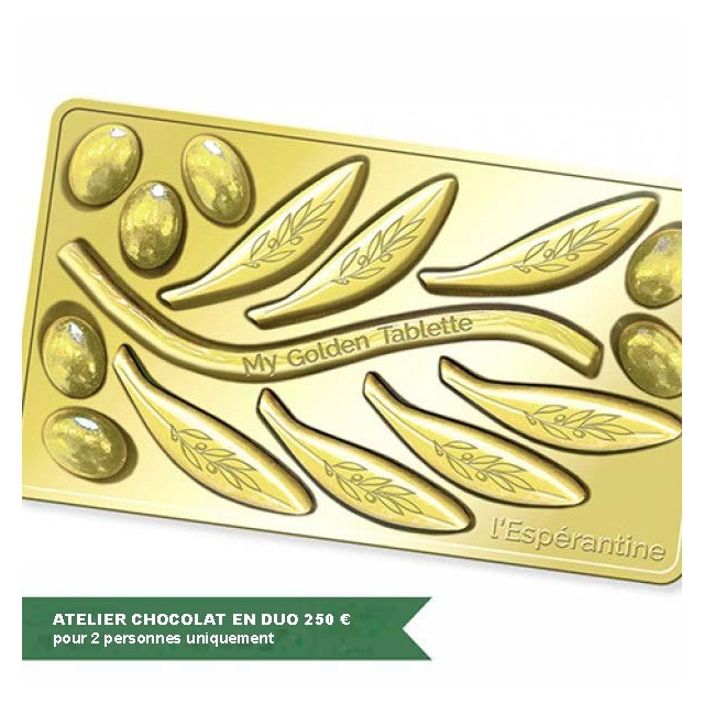 Chèque cadeau Atelier-Chocolat en duo 250 € - 2 heures - 2 personnes uniquement