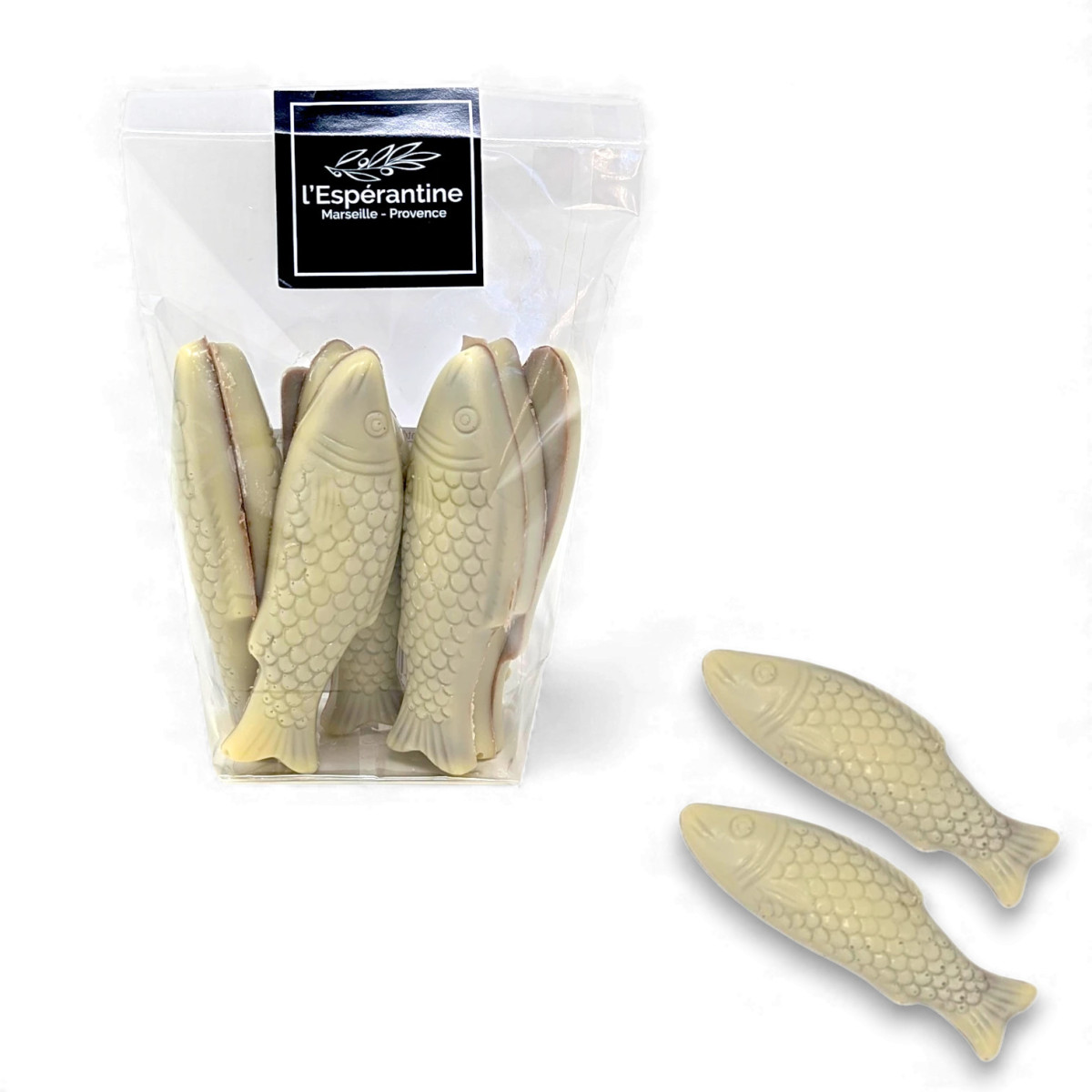 Petite Pêche – White Praliné Sardines