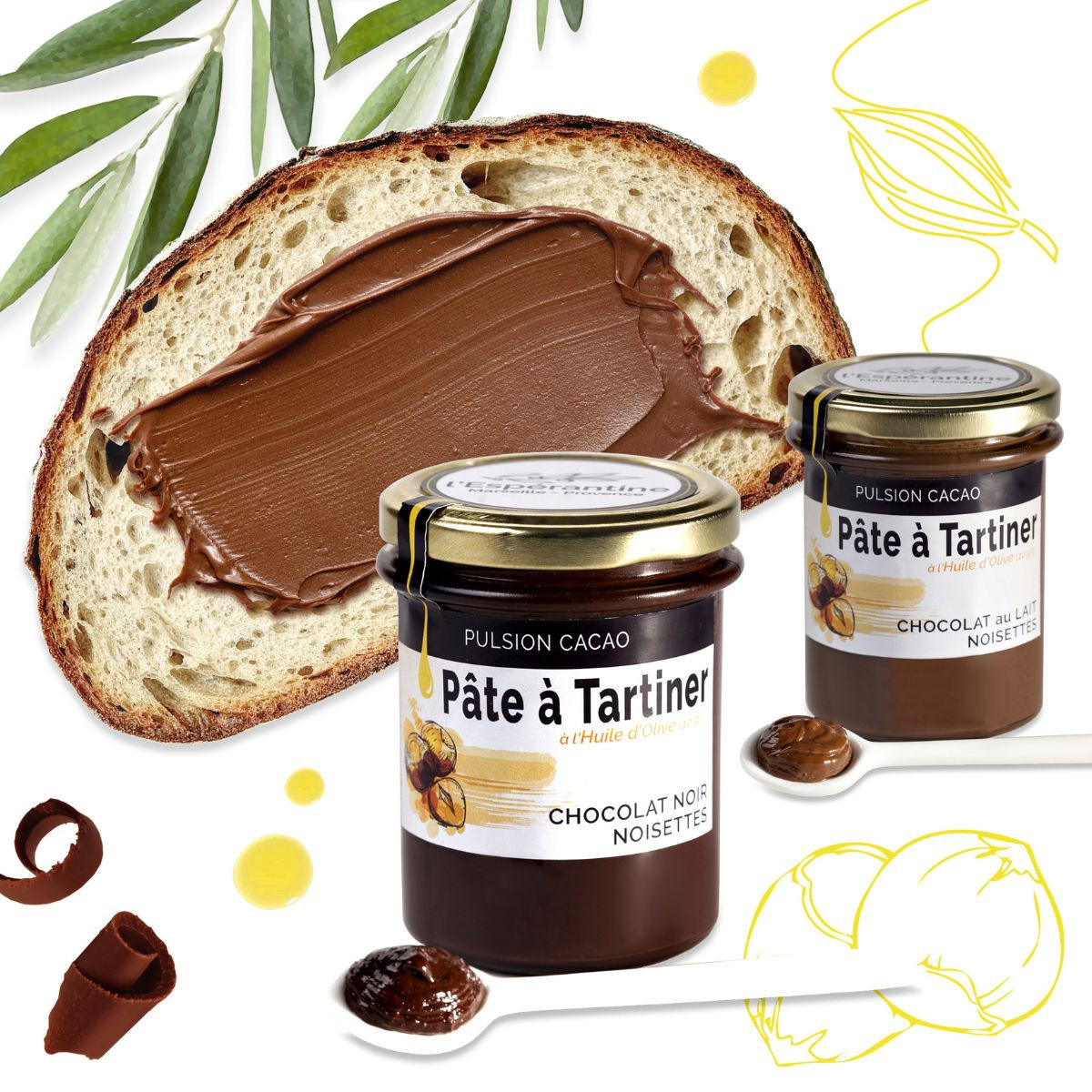 Lot de 2 Pâtes à Tartiner – Chocolat & Cœur d’Espérantine | L’Espérantine