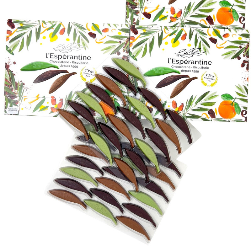 Espérantine “Polyphonie” Gift Box – 38 Olive Leaf Chocolates