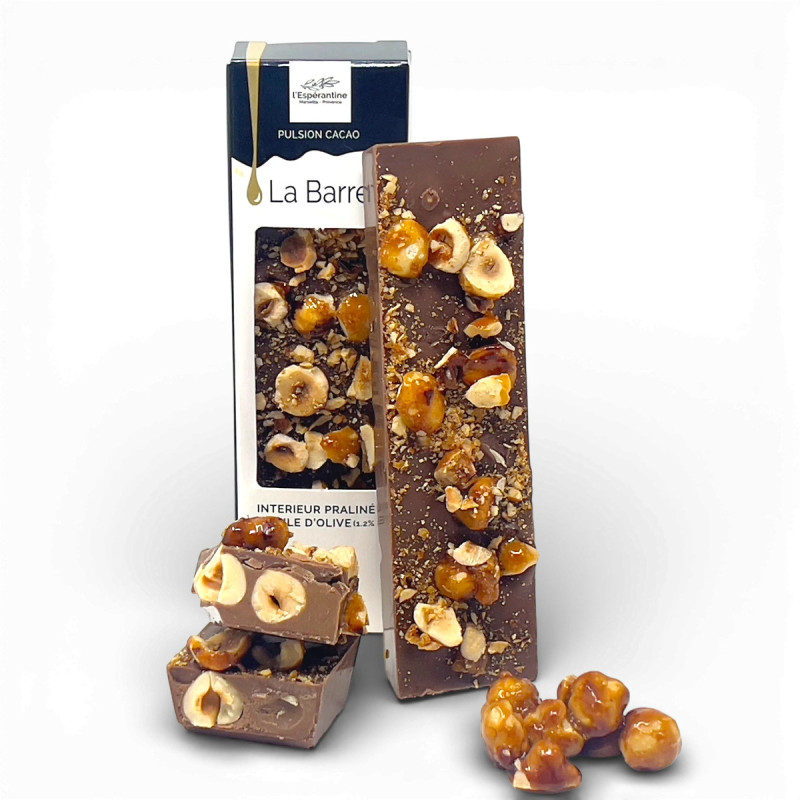 Trio Barres Pralinées Chocolat Lait – Noisettes IGP Piémont | Offre 20€