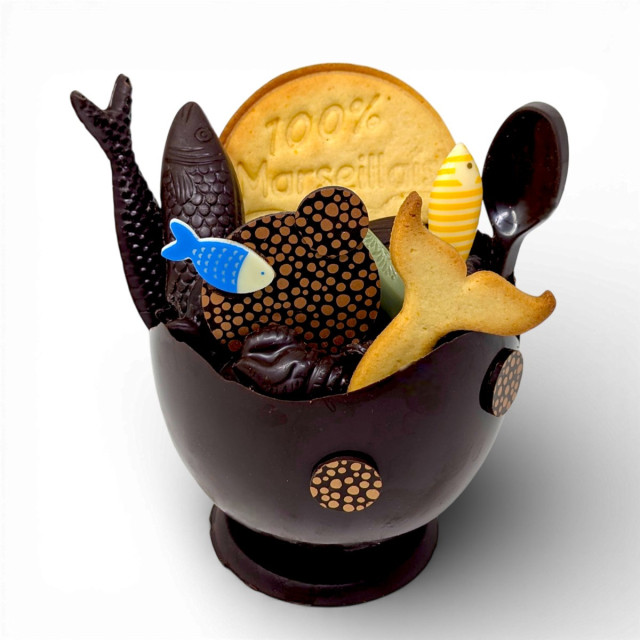 Œuf Bouillabaisse 100% Marseillais – Chocolat artisanal 355 g