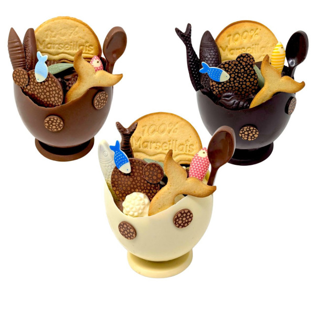 Œuf Bouillabaisse 100% Marseillais – Chocolat artisanal 355 g