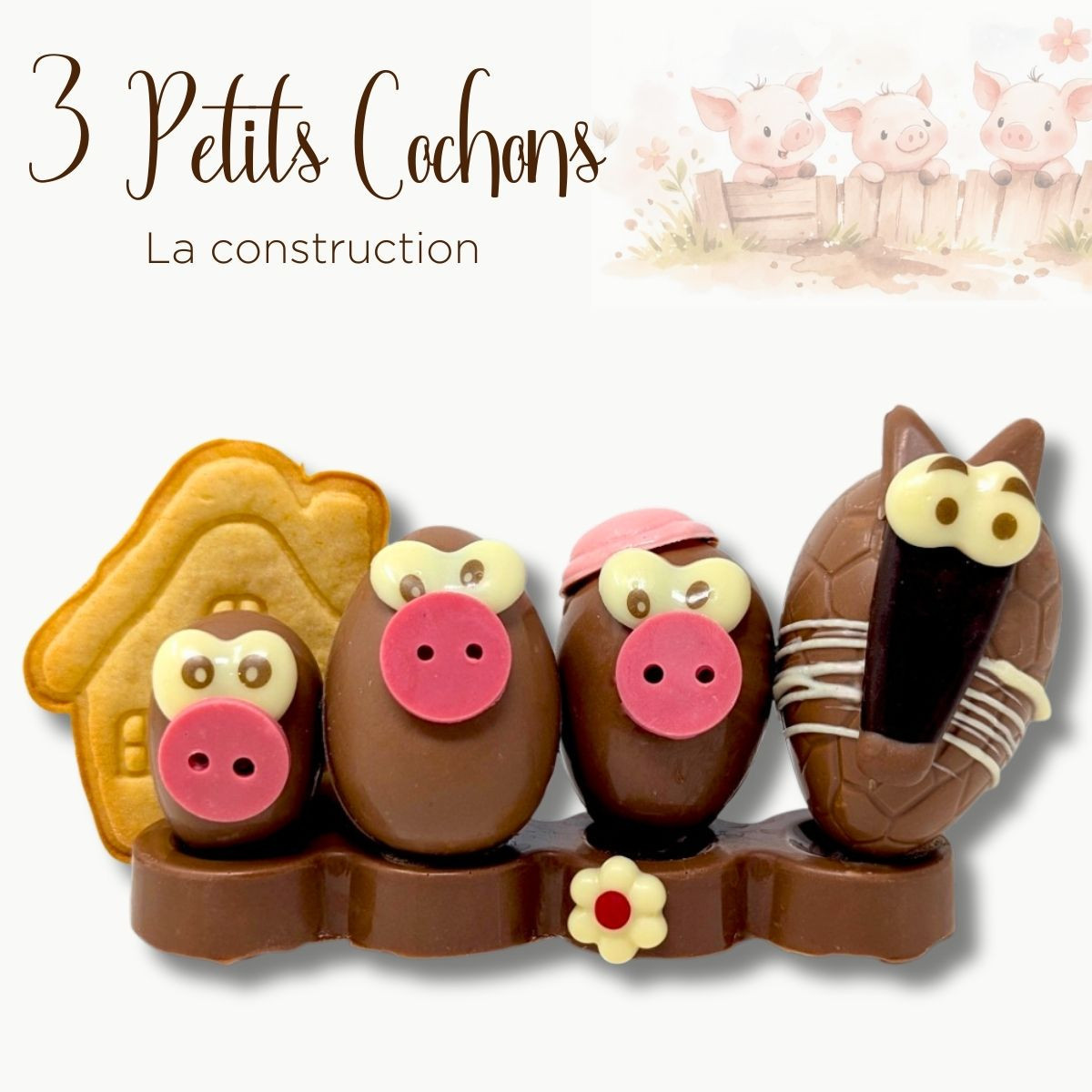 Les 3 Petits Cochons – Chocolat de Pâques artisanal 209 g