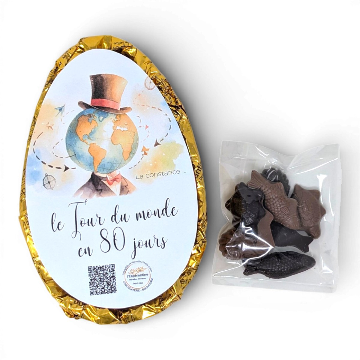 Oeuf de voyage de Pâques - Demi-Œuf Praliné Noisettes IGP –  Expédiable