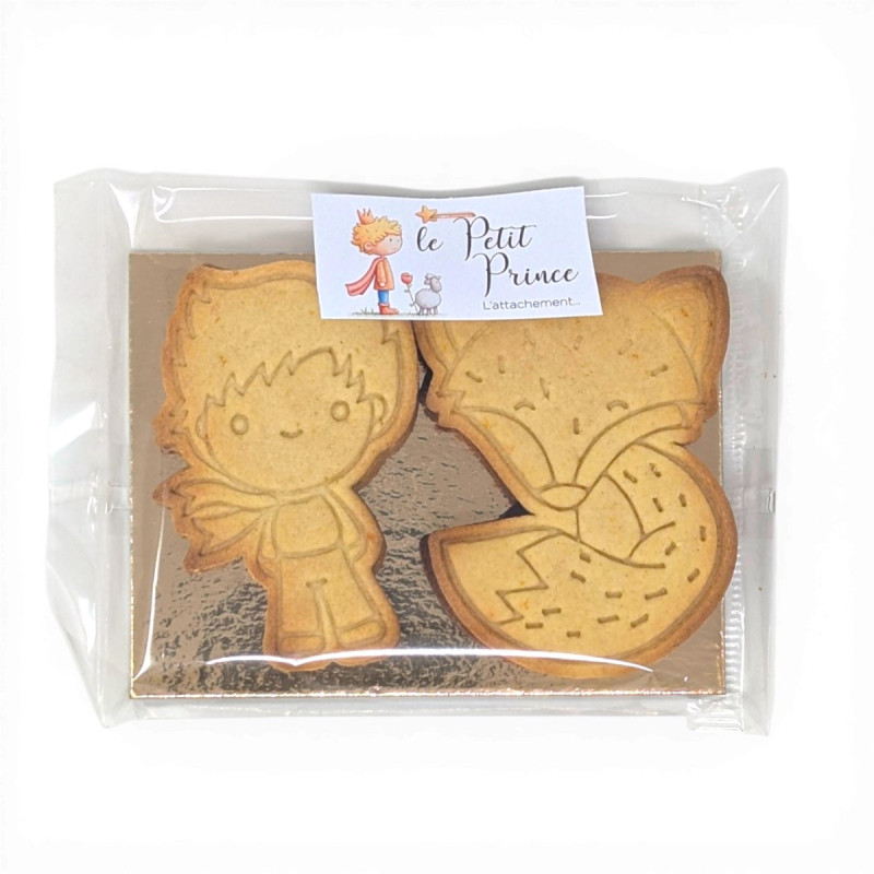 Duo de biscuits Petit Prince & Renard au chocolat