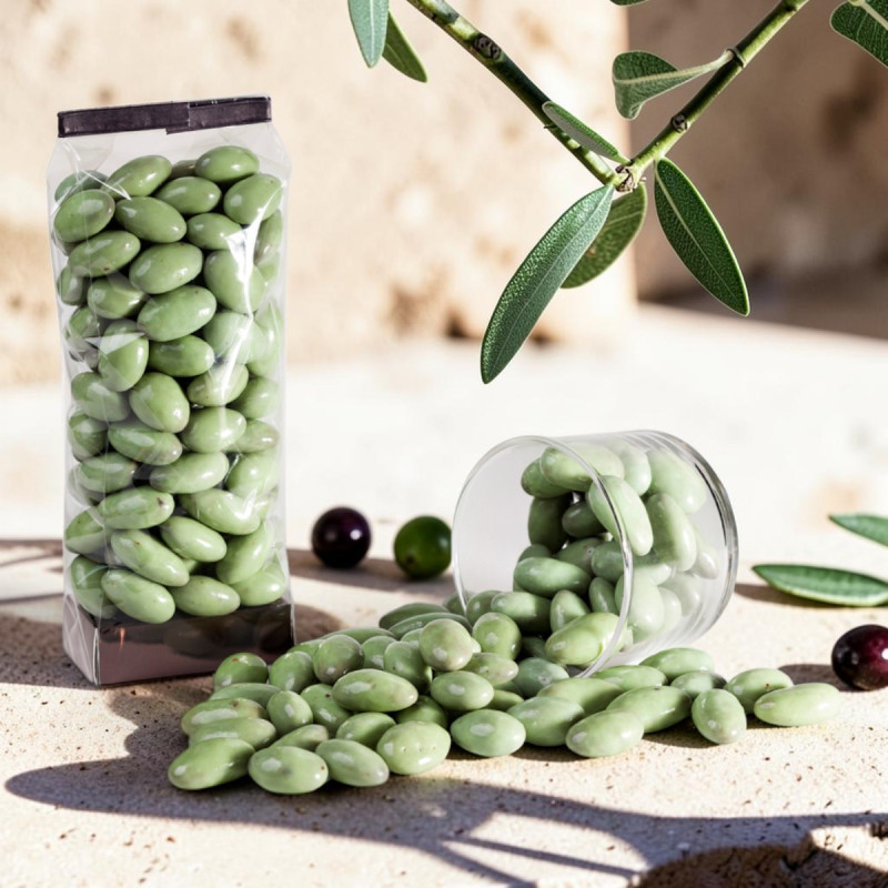 Olivettes de Provence Vertes au Chocolat Blanc & Noir