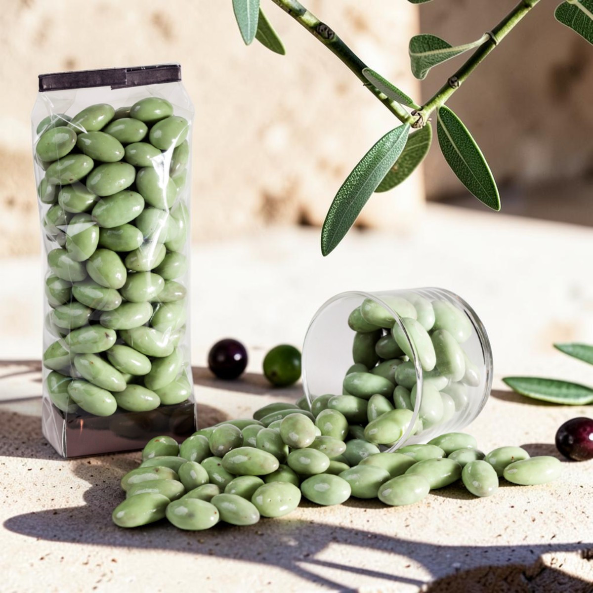 Olivettes de Provence Vertes au Chocolat Blanc & Noir