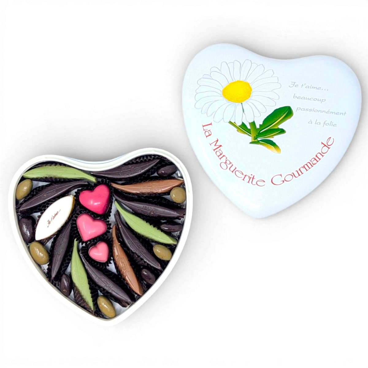 Coffret Fête des Mères – Cœur Marguerite Gourmande | Chocolats artisanaux