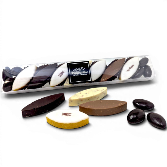 Réglette Calissons & Croquants – Dark chocolate