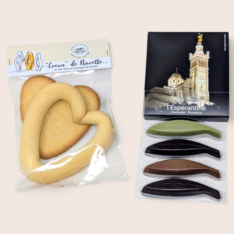 Composition Chocolat & Navette "Merci Maîtresse" – Douce Attention Gourmande