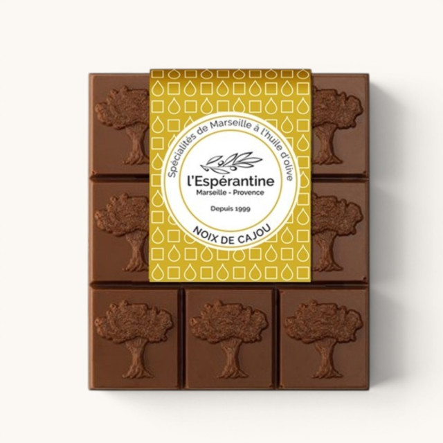 Tablette Olivier Lait – Milk Chocolate with Cashew Nuts