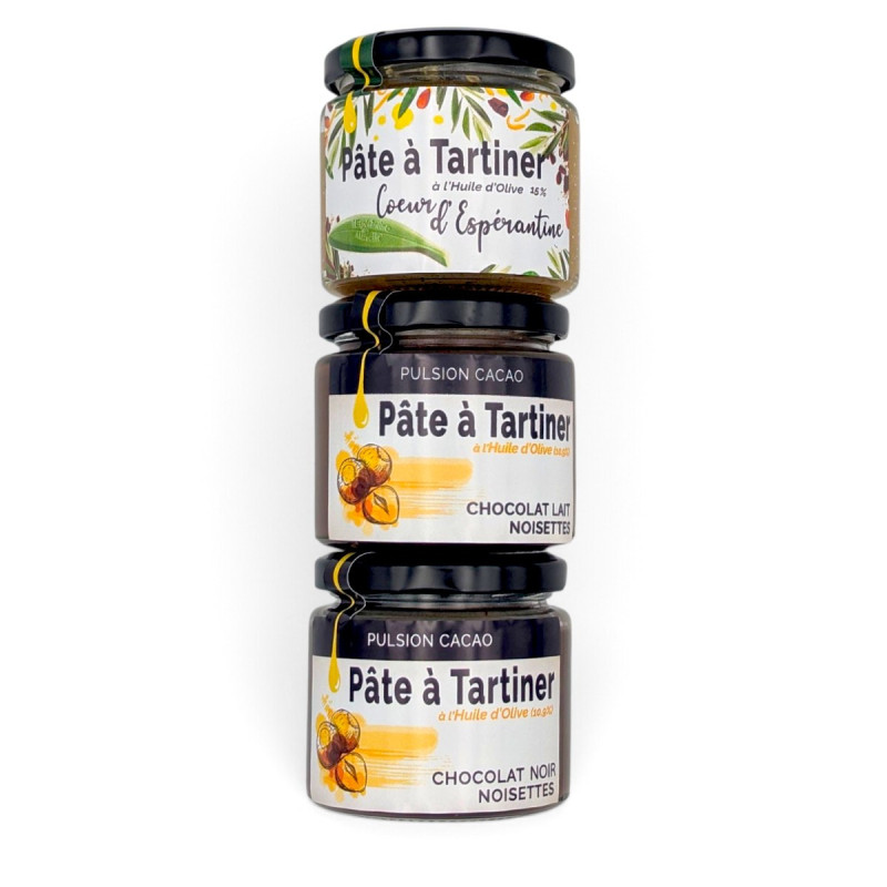 Lot de 3 pâtes à tartiner gourmandes | L’Espérantine de Marseille