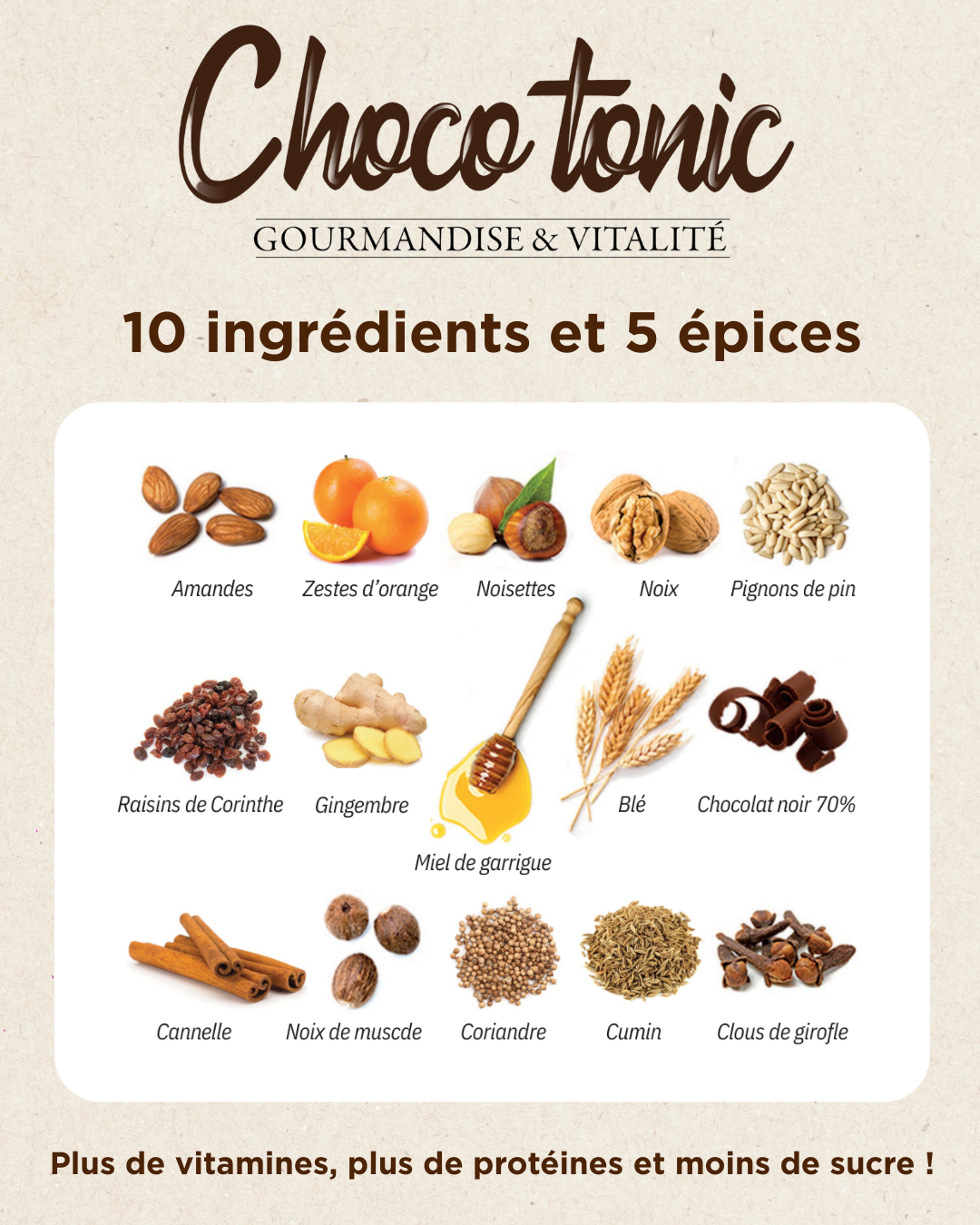 barre chocotonic ingrédients