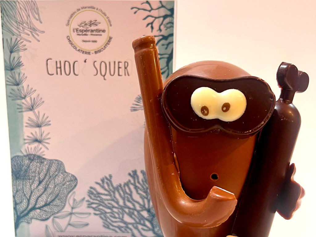 Henri Cosquer venu voir notre Oeuf CHOC'SQUER
