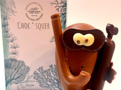 Henri Cosquer venu voir notre Oeuf CHOC'SQUER